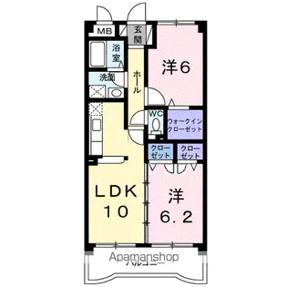 ボーフェン ドゥリー【1階】の間取り