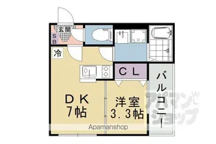 LA VIERE山科【3階】の間取り