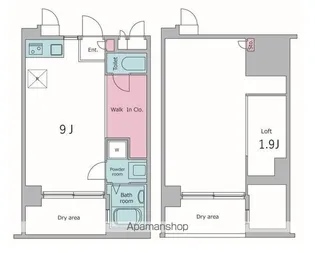 レジディア代々木Ⅱ【1階】の間取り