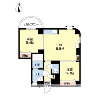 水車町マンション【202号室】の間取り