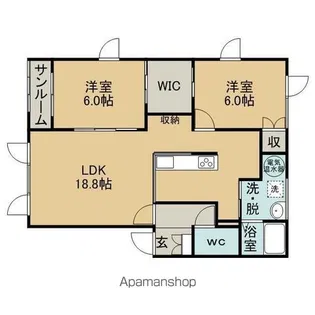 AVANTI美園【2階】の間取り