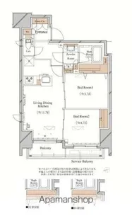 ブランシエスタ上野【8階】の間取り