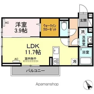 ブランネージュ下松【2階】の間取り