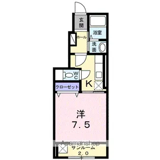 ラ・エルビータ【1階】の間取り