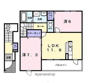 エアリー孝【2階】の間取り