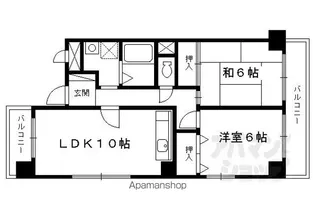 カーネルヒル【505号室】の間取り