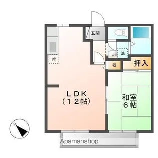 ビーライン蔵王【102号室号室】の間取り