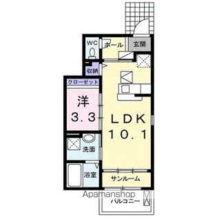アルバータⅥ【1階】の間取り