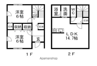 トライアド蟻ヶ崎【A号室】の間取り