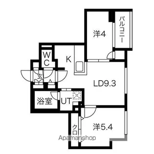 クラッセ札幌シティアクシア・サウステラス【402号室】の間取り