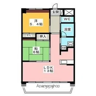 エスポワール本今【4階】の間取り