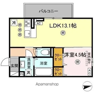グランツェーレ鷹辻【3階】の間取り