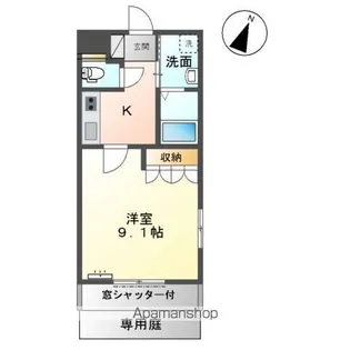 グランチェスタ WEST【1階】の間取り