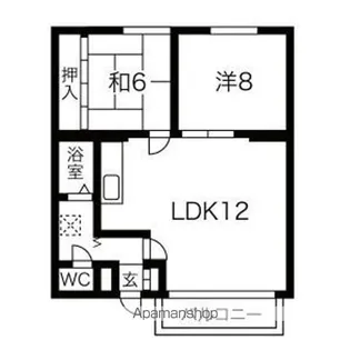 リバーサイドヴィラ山鼻【4階】の間取り
