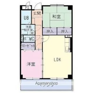 LIMPIA TAKAIDE B【202号室】の間取り