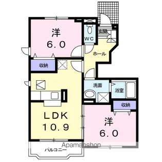 ヴァルト・A【1階】の間取り
