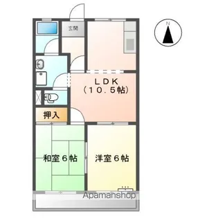アーバンコーポ【2階】の間取り