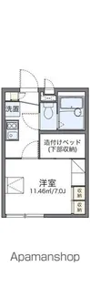レオパレスビオラ【104号室】の間取り
