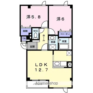 ビューシャトーⅡ【2階】の間取り