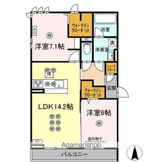 ノーブルミキ【1階】の間取り