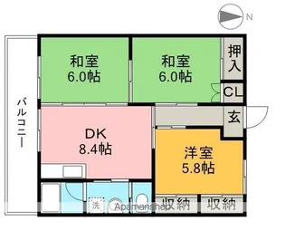 ハイツフジオ【3階】の間取り