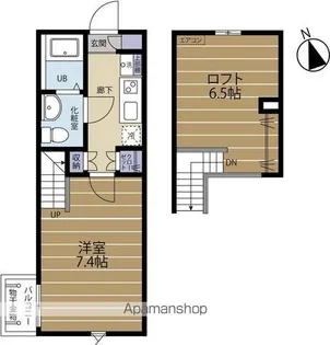 ランドスクエア下市場【2階】の間取り