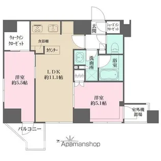 プライムアーバン西日暮里フロント【10階】の間取り
