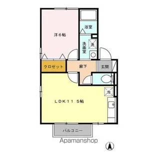 ビレッジ赤坂 B【2階】の間取り