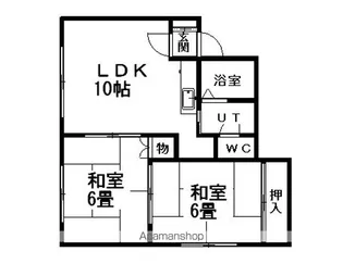 コーポアカシア(奥)【202号室】の間取り