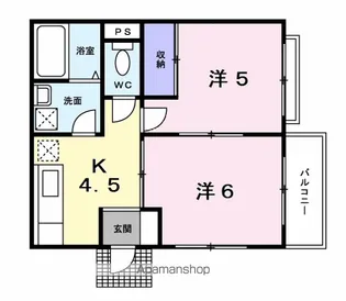 ハイツ村山【1階】の間取り