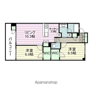クレアホームズ榴ヶ岡公園テラス【802号室】の間取り