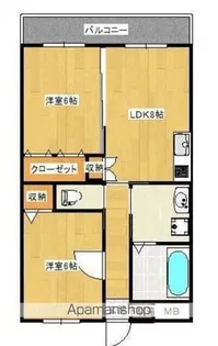 串間マンション【405号室】の間取り