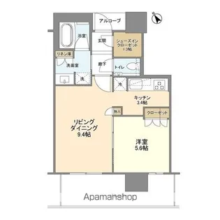 ザ・パークハウス中之島タワー【7階】の間取り