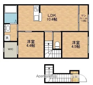 グッドライフステージ中野 A棟【202号室】の間取り