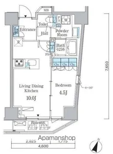 アーバンコア原宿 旧ジオエント原宿【9階】の間取り