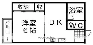 ニューリバーかやまち【1階】の間取り