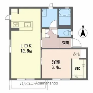 ディアス筑摩A【202号室】の間取り