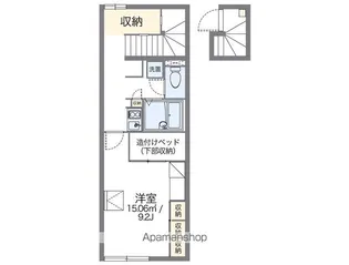 レオパレスヌーヴォグラン二本松【202号室】の間取り