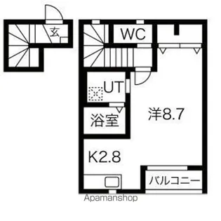 ラフィナス蓬莱【2階】の間取り