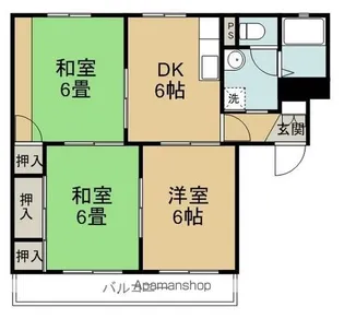 城北ハイツ【201号室】の間取り
