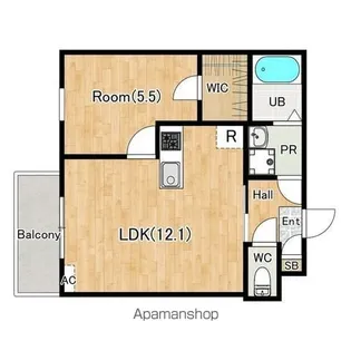 ジーメゾン名古屋楠味鋺アノリス【2階】の間取り