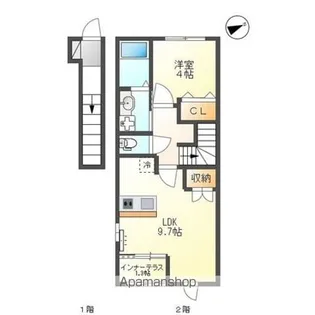 滋賀県草津市矢倉1丁目【アパート】の間取り