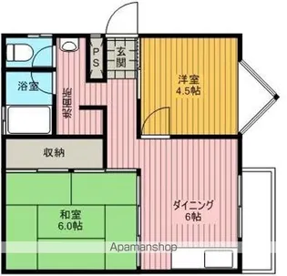 いかはなハイツA棟【4階】の間取り