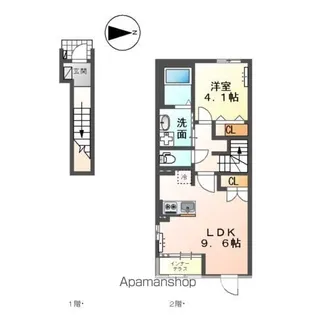 ヴェルジェⅩ【207号室】の間取り