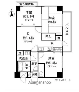 ルート南常盤台【2階】の間取り