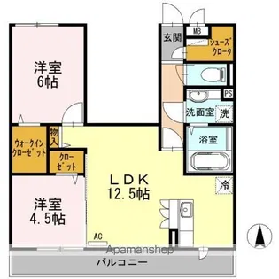 グラン レーヴ I【2階】の間取り