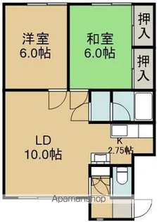 ベルビューラーⅡ【B-1号室】の間取り