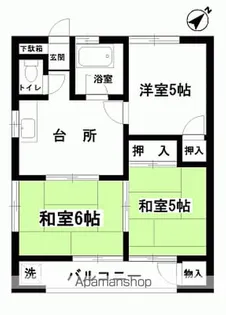 E−WEST【2号室】の間取り