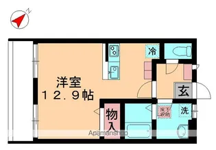 モンステラ稲毛【102号室】の間取り