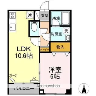 ザ・ガーデンYAMANOTE【2階】の間取り